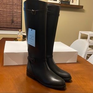 Antonio Melani Black Leather Riding Boots 🖤